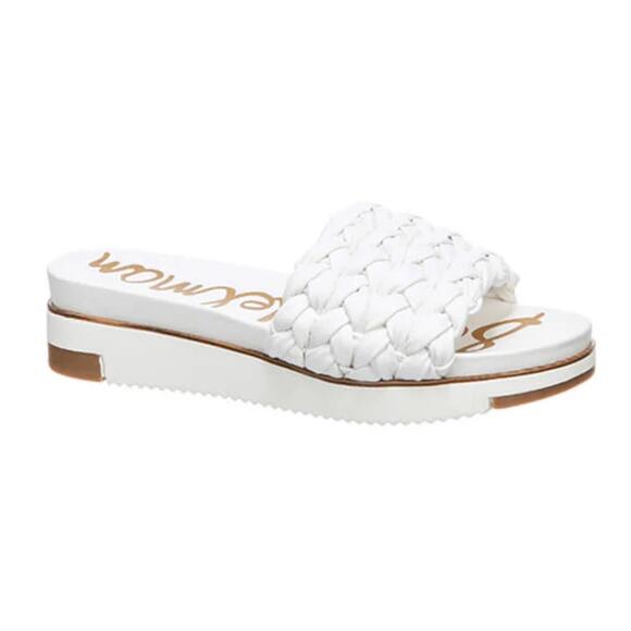 Sam Edelman Shoes - Sam Edelman Ainslie White Braided Sandal Slide Open Toe Size 9.5